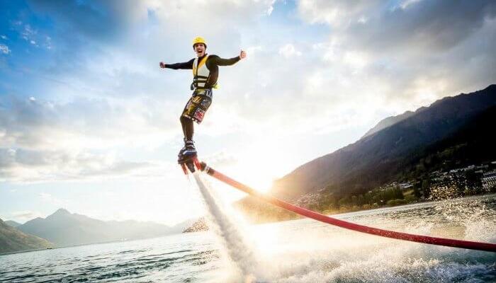 Man-performing-Flyboarding-in-Goa